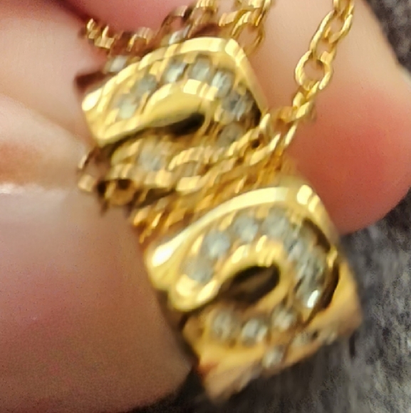 Coach Open Heart Pave CZ Gold Necklace - Picture 5 of 12